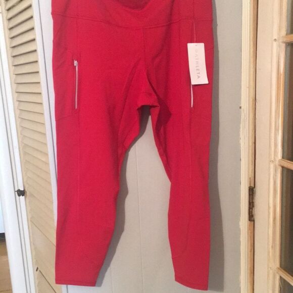 Athleta Red leggings/joggers - Picture 4 of 14